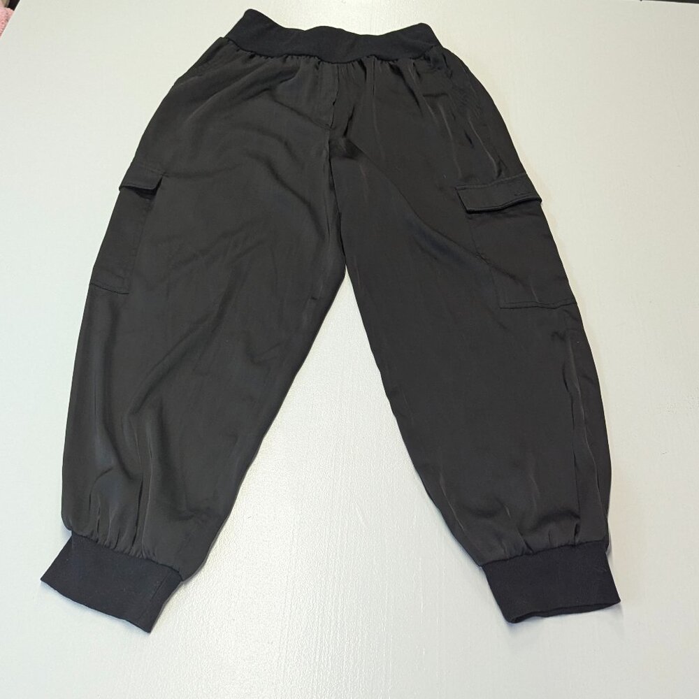 Vince Camuto Size XS Black Parachute Pants Cropped
